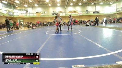 80-86 lbs Round 2 - Nevaeh Smith, Smith Wrestling Academy vs Tatum Gier Adams, Webb City Youth Wrestling