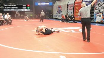 113 Class 4 lbs Cons. Round 2 - Wyatt Fortune, Farmington vs Dalton Mcdaniel, St. Pius X (Kansas City)