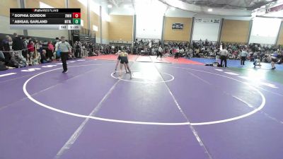 100 lbs Quarterfinal - Sophia Gordon, South Windsor vs Abigail Garland, Mt. Blue