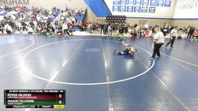 84 lbs Cons. Round 2 - Mason Fillmore, Agon Academy vs Ryker Nilsson, Lone Peak Youth Wrestling