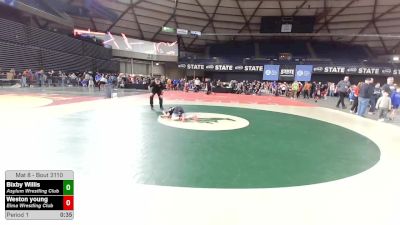 92 lbs Champ. Rd Of 32 - Bixby Willis, Asylum Wrestling Club vs Weston Young, Elma Wrestling Club
