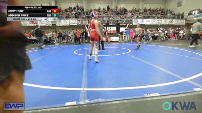 91 lbs Rr Rnd 1 - Joely Hunt, Vian Wrestling Club vs Addison Price, Raw Wrestling Club