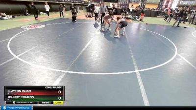 170 lbs Cons. Round 1 - Clayton Isham, IA vs Johnny Strauss, IL