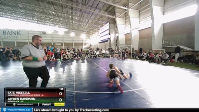 106 lbs Semis & Wb (16 Team) - Tate Mikesell, Sanderson Wrestling Academy vs Jayden Davidson, Utah Black