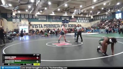 220 lbs 3rd Place Match - Aidan Meek, Vista Murrieta vs Donovan Roach, Murrieta Mesa