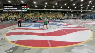 148 lbs Semifinal - Tessa Farnsworth, Moorcroft Mat Masters vs Clancy Meyer, Dickinson Wrestling Club