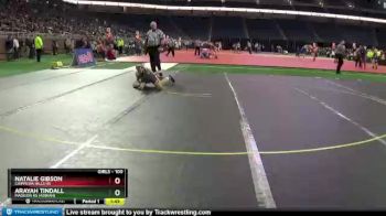 Girls - 100 lbs Champ. Round 1 - Arayah Tindall, Madison HS (Adrian) vs Natalie Gibson, Chippewa Hills HS