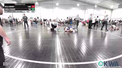 61 lbs Quarterfinal - Ella Berry, Team Tulsa Wrestling Club vs Ezra Fisher, Tiger Trained Wrestling