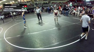 100 lbs Champ. Round 1 - August Hennings, Nebraska Boyz vs Ryan Loberg, Wayne Wrestling Club