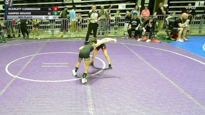 60 lbs 3rd Place - Scarlett Cunningham, F.l.o.w. vs Harper Weaver, All I See Is Gold Academy