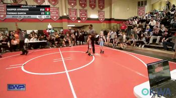 55 lbs Consolation - Harper Atkinson, Wyandotte Youth Wrestling vs Thomas Garcia, Owasso Takedown Club