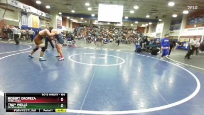 190 lbs Cons. Round 2 - Troy Wells, Crespi Carmelite vs Robert Oropeza, Yorba Linda