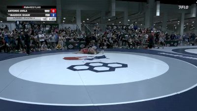 70 lbs Champ. Round 2 - Antonio Avila, Wyoming Wrestling Reg Training Ctr vs Maddox Shaw, Pennsylvania