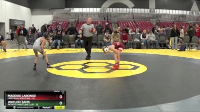 60 lbs Placement Matches (8 Team) - Waylon Sams, Patriots Wrestling Club vs Maddox LaRonge, LAW/Crass Wrestling