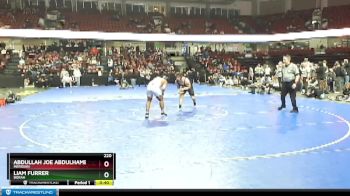 220 lbs 5th Place Match - Abdullah Joe Abdulhameed, Meridian vs Liam Furrer, Borah
