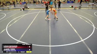 120 lbs Cons. Round 3 - Logan Refsnider, Pinnacle Wrestling Club vs Gabriel Roehl, No Nonsense Wrestling