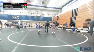 40-43 lbs Rr Rnd 4 - Hazel Wynn, El Reno Wrestling Club vs Presley Edge, Piedmont Youth