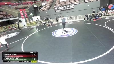 53 lbs Cons. Round 5 - Harley Seide, San Clemente Youth Wrestling vs Kaine Mercurio, Peterson Grapplers Wrestling Club