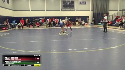 165 lbs Semifinal - Adam Zerbee, Washington & Jefferson vs Alex Anderson, Thiel College