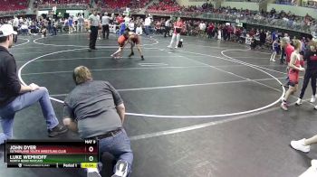 85 lbs Cons. Round 3 - John Dyer, Sutherland Youth Wrestling Club vs Luke Wemhoff, North Bend Matcats