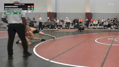 125 lbs Quarterfinal - Jackson Baglio, Gardner-Webb vs Jett Strickenberger, West Virginia