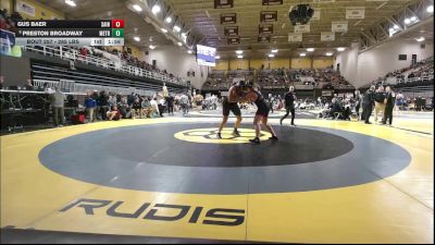 285 lbs Round Of 32 - Gus Baer, Saint Sebastians School vs Preston Broadway, Metrolina Christian Academy