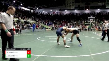 160 lbs Champ. Round 1 - Nathan Powell, Carmel vs Jackson Edwards, Indianapolis Cathedral