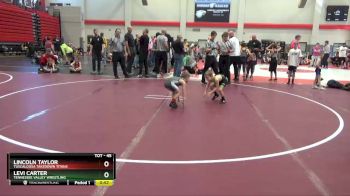 45 lbs Cons. Semi - Lincoln Taylor, Tuscaloosa Takedown Titans vs Levi Carter, Tennessee Valley Wrestling
