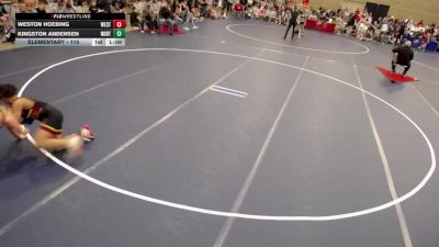Elementary - 115 lbs Kingston Andersen, Northfield vs Weston Hoebing, Westfield