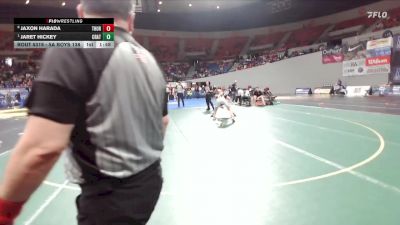 5A Boys 138 lbs Semifinal - Jaret Hickey, Crater Boys vs Jaxon Harada, Thurston Boys