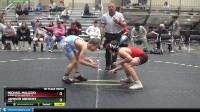105 lbs Placement (4 Team) - Michael Malizzio, American Gladiators vs Jamison Gregory, SAW