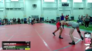 132 lbs Round 7 (8 Team) - Aaron Wilburn, Carolina Brawlers vs Carson Worrick, Combat Athletics Red