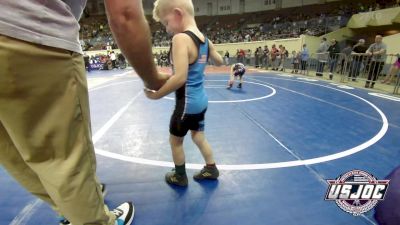 43 lbs Consi Of 16 #2 - Mathew Thompson, Sulphur Youth Wrestling Club vs Kashen Bell, Division Bell Wrestling