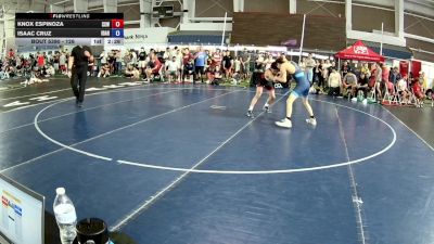 126 lbs Cons. Round 3 - Knox Espinoza, Surfside X Wrestling vs Isaac Cruz, Idaho