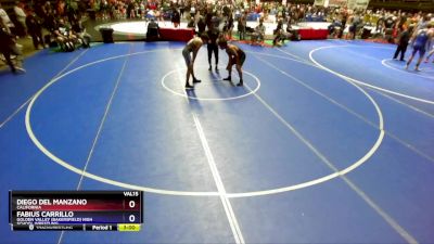 165 lbs Champ. Round 2 - Diego Del Manzano, California vs Fabius Carrillo, Golden Valley (Bakersfield) High School Wrestling