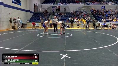 165 lbs Cons. Round 2 - Caleb Moore, Belmont Abbey vs James Thaxton, Lincoln Memorial