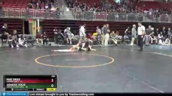 126 lbs Quarterfinal - Mae Sikes, Aurora Girls vs Genesis Solis, Grand Island Girls