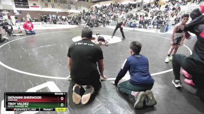 56 lbs Round 1 - Troy Valdez, SoCal Hammers Wc vs Giovanni Sherwood, Howlers