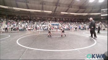52 lbs Consi Of 16 #2 - Boston Barton, Owasso Takedown Club vs Elliott Fox, Locust Grove Youth Wrestling