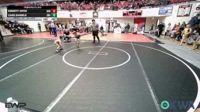 52 lbs Semifinal - Emmett Ortiz, Saints Wrestling Club vs Case Daniels, Salina Wrestling Club