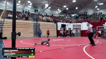 68-74 lbs Cons. Round 1 - Trent Downing, Shelbyville WC vs Gavin Harris, Greentown WC