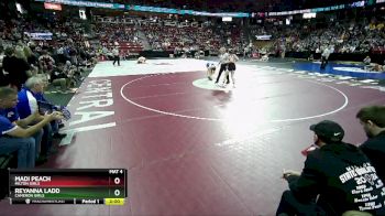 Girls 126 lbs Champ. Round 1 - Madi Peach, Milton Girls vs Reyanna Ladd, Cameron Girls