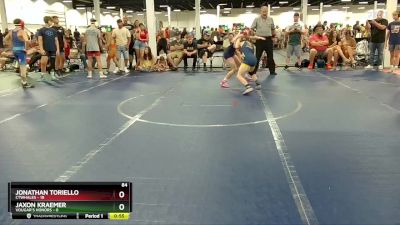 84 lbs Round 3 (4 Team) - Jonathan Toriello, CTWHALES vs Jaxon Kraemer, Vougar`s Honors