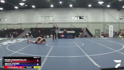 195 lbs Semis & 3rd Wb (16 Team) - Peter Marinopoulos, Illinois vs Brock Hacker, Georgia Red