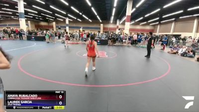 105 lbs Quarterfinal - Amaya Rubalcado, Carrollton Thunder Wrestling vs Lauren Garcia, Jflo Trained