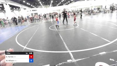 57 lbs Semifinal - Daniel Torres, Mat Demon WC vs Weston Wilson, Kalispell WC