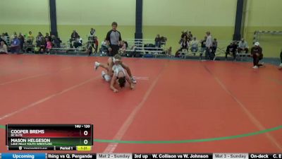 120 lbs Round 5 - Cooper Brems, DC Elite vs Mason Helgeson, Lake Mills Youth Wrestling