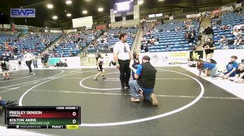 64 lbs Cons. Round 1 - Kolton Akins, Team Haysville Wrestling Club vs Presley Denson, Winfield