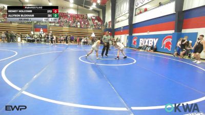 80 lbs Rr Rnd 1 - Reiney Holcomb, Sperry Wrestling Club vs Allyson Bloxham, Salina Wrestling Club