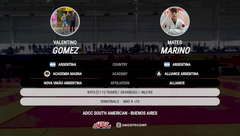 Valentino Gomez vs Mateo Marino 2025 ADCC South American Championship